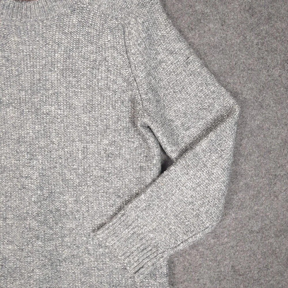 Banana‎ Republic Mens Small Gray Marl Chunky Knit Crewneck Raglan Sweater